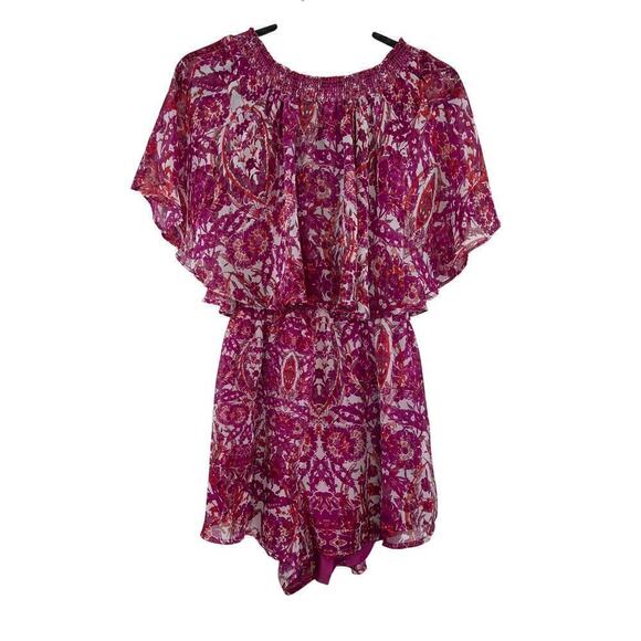 Show Me Your Mumu x REVOLVE Rosarita Romper in Pomegranate Punch Size Small - Picture 3 of 8